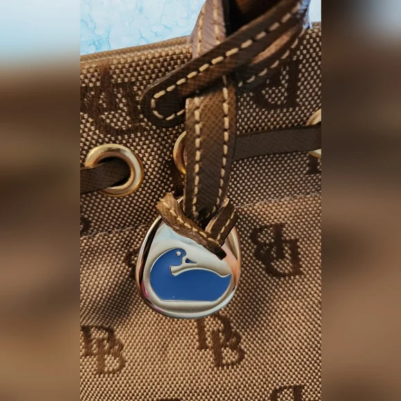 Dooney & Bourke Signature Tulip Tassel Monogram Tote. EUC - Picture 8 of 17